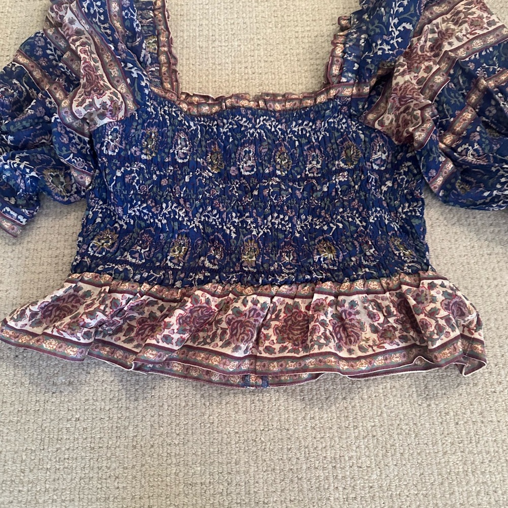 Sea New York floral smocked top